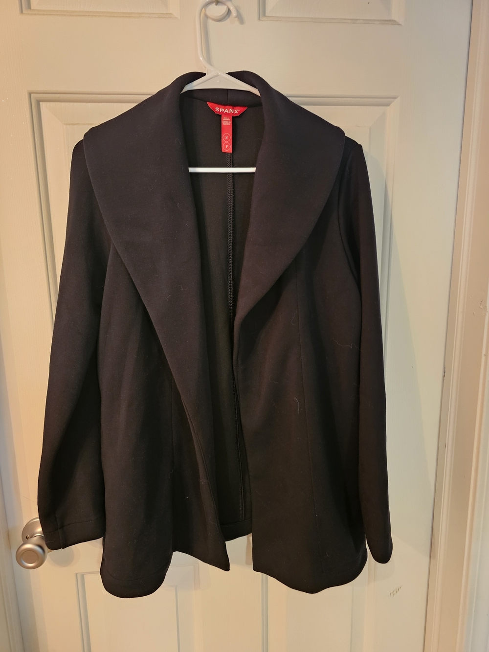 SPANX Black Open Shawl-Collar Sweater